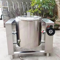 Chaudière industrielle inclinable à double enveloppe de 100 à 500 litres |   Machine à Cuisiner les Grains de Maïs |   Marmite de Cuisson Commerciale pour Usine Alimentaire