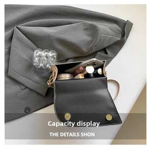 Sac bandoulière carré en PU tendance pour femme, sac à main pour femme - Product Image 4