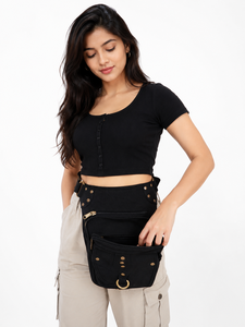 Sac banane en toile de coton style elfe, sacoche de taille utilitaire avec poche pour jambe, idéal pour LARP, cosplay et voyage - Offre spéciale - Product Image 2