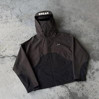 Sweats à capuche en nylon imperméable et coupe-vent sur mesure pour hommes, veste de haute qualité à enfiler, coupe-vent en nylon pour l'extérieur