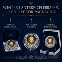 Pièce commémorative personnalisée en métal de luxe, motif lanterne d'hiver en relief 3D, pièce de défi, cadeau souvenir, vente en gros, usine OEM ODM