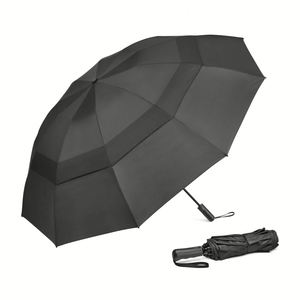Paraguas de Viaje Compacto de 46/54/62 Pulgadas, Invertido, Plegable, de Golf, con 10 Varillas, Resistente al Viento, Doble Toldo, Apertura y Cierre Automático, para Dos Personas - Product Image 1