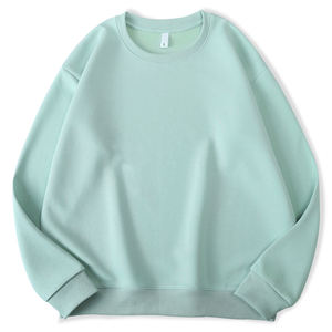 Suéter holgado con hombros caídos, color macarrón, ropa para clases al aire libre, para grupos de amigas, con logo personalizado, transpirable, a la moda. - Product Image 5