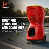 Lanceur de balles automatique pour pickleball, capacité de 120 balles, vitesse de 20 à 100 km/h, contrôle par application, réglage du débit pour l'entraînement sur le terrain - PP8001