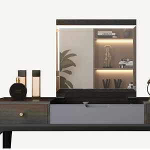 Mobilier de Maison Mobilier de <span class=keywords><strong>Chambre</strong></span> à Coucher de Luxe Coiffeuse en Bois avec Miroir Bureau à Double Usage pour les Études et le Maquillage - Product Image 3