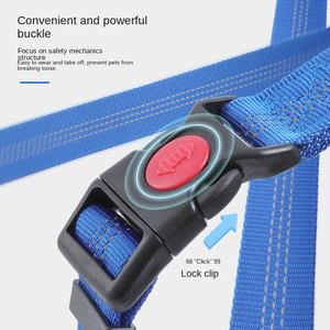 Motif solide nervuré décorations corde de sécurité de voiture pour animaux de compagnie siège arrière chien ceinture de sécurité de voiture anneau corde de traction - Product Image 3