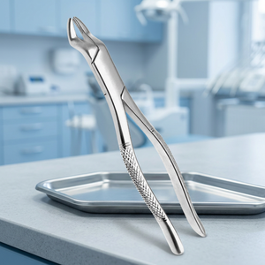 Pinces chirurgicales dentaires BK Industries en acier inoxydable, manuelles, ergonomiques, avec poignée moletée argentée, instrument de classe I - Product Image 5