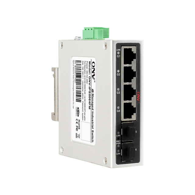 Hot Selling 6 Port Web-Smart Industrial Gigabit Switch with Dual SFP Fiber POE & QoS Support