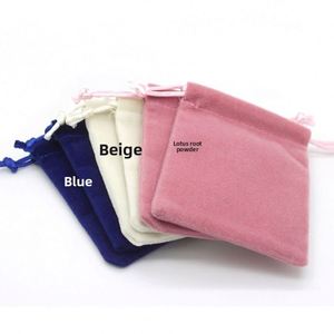 Sacs à bijoux en velours légers et recyclables en gros, avec logo personnalisé, pochettes d'emballage imprimées sur mesure pour boutiques et entreprises, avec cordon de serrage - Product Image 2