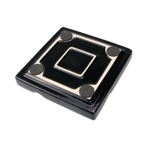 Cendrier carré en céramique <span class=keywords><strong>noir</strong></span> et blanc de style classique Monte, 4 calibres larges, pour la décoration de la maison, du <span class=keywords><strong>restaurant</strong></span> et de l'hôtel - Product Image 6