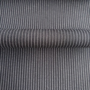 Custom Pinstripe 300 GM <strong>Striped</strong> woven 75 <strong>Polyester</strong> 22 Rayon 3 Stretch <strong>Suit</strong> Pants <strong>Fabric</strong> <strong>For</strong> men - Product Image 1