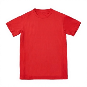 OEM <b>Men's</b> Formal Slim Fit Knitted 200 Grams <b>Stretch</b> Crew T-shirt Breathable Quick Dry Solid Color Blank - Product Image 2