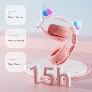 Mới JST-28PRO Gradient Tai nghe có thể gập lại cắm trong tai nghe không dây Tai Mèo (hấp Cat-ear hình bánh mì) Chân Mèo - Product Image 4
