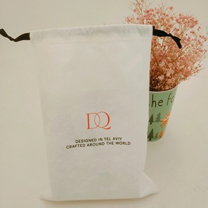 Sac d'emballage en mousseline naturelle imprimé avec logo personnalisé, cordon de serrage, sac en coton biologique pour mariage, Noël, fête, rangement de cadeaux - Product Image 4