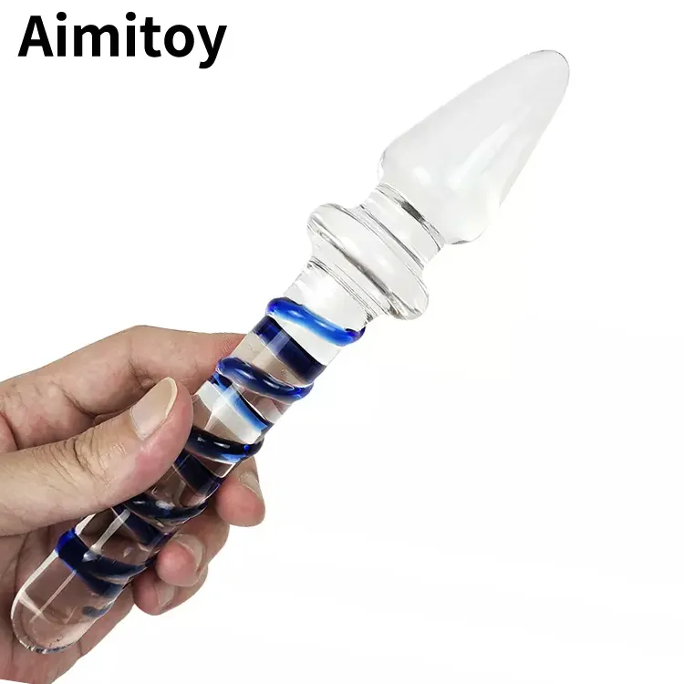 Aimitoy contas de cristal anal, pênis artificial, bunda, masturbador adulto, brinquedo sexual para mulheres e homens