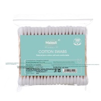 Maiouli – 100 cotons-tiges jetables à double extrémité avec bâtonnets en bois pour l'hygiène, le maquillage et le nettoyage des oreilles ; Livraison directe disponible