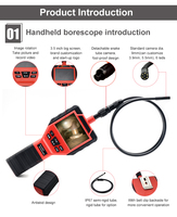 Caméra d'inspection numérique HD LCD 3,7 pouces avec enregistrement vidéo et sonde étanche pour réparation automobile