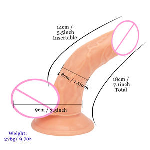 Yukarı Yönelik Kavisli Yapay Penis PVC Giyilebilir Küçük Yapay Penis Kadın G Noktası Masajı Mastürbasyon Çubuğu Asılı Model - Product Image 3