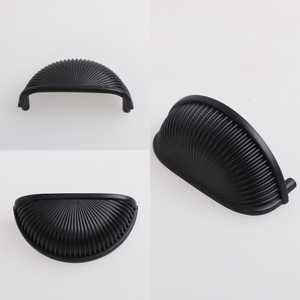 Semicircular Fan Curved Pulls &amp; Square Sunburst Single Hole Drawer <strong>Knobs</strong> for Cabinet <strong>Doors</strong> Drawers Wardrobes Dressers - Product Image 4