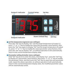 Termostato Digital para Incubación de Huevos con Pantalla LCD de Plástico y Control de Precisión de 0.1 Grados, Incubadora de Huevos EW-JX1002, Nido para Aves - Product Image 6