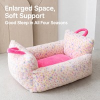 Nouveau lit pour animaux de compagnie en peluche personnalisé de haute qualité, apaisant, chaud, doux, luxueux, lavable, grand lit pour chiots et chatons, idéal pour l'hiver
