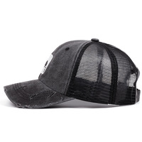 Casquette de baseball motif As de Pique, créative et amusante, délavée, avec ouverture pour queue de cheval, style frais pour hommes et femmes