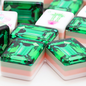 Juego <span class=keywords><strong>de</strong></span> Mahjong Americano Premium con Reverso Esmeralda, Fichas <span class=keywords><strong>de</strong></span> Acrílico para Noches <span class=keywords><strong>de</strong></span> Juego en Familia y para Niños, Ecológico y Duradero - Product Image 5