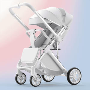 Cochecito de Bebé Portátil Gris, Estilo Francés de Lujo, 3 en 1, Plegable, con Asiento de Auto, Carrito Metálico - Product Image 6