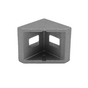 CE承認20x20アルミニウム三角形溶接装飾角度ブラケットブラックナイロンキャップ付き - Product Image 4