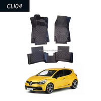 Prix d'usine Tapis de sol de voiture 3D écologiques en TPE 2 mm d'épaisseur Ensemble complet Facile à nettoyer pour Renault Clio IV