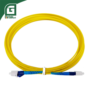 Câble de raccordement fibre optique GETEKnet SC/APC 2m <span class=keywords><strong>SM</strong></span> LSZH, cordon de brassage fibre optique SC/OM2 <span class=keywords><strong>SM</strong></span> G657B3 LSZH, ligne de production de jumpers fibre optique - Product Image 1