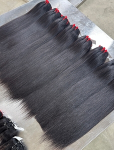 Extensions de cheveux invisibles Genius Weft, lisses, 100% cheveux humains vierges, nouées à la main, sans couture, fines, 16-30 pouces, vente en gros - Product Image 1