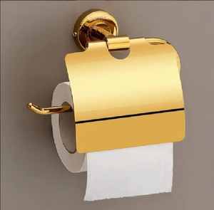 Juego de Accesorios de Baño con Recubrimiento de Oro PVD de Lujo, Elegante y Duradero para Hogares Modernos y Baños Contemporáneos - Product Image 1