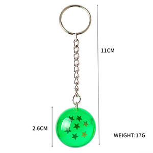 Hot 20 Designs Seven Star Wish Beads Colgante Llavero de plástico Personaje de anime Goku llavero logo Collar con colgante de <span class=keywords><strong>metal</strong></span> para hombres - Product Image 4