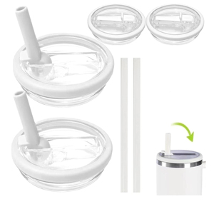 2 gói 40 oz Tumbler lật rơm Nắp thay thế phù hợp cho Stanley quencher <span class=keywords><strong>cup</strong></span> Leak-proof tái sử dụng Tumbler Bìa Tumbler có nắp đậy - Product Image 2