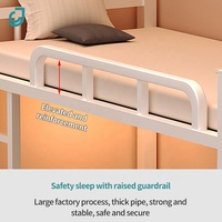 Cadre de lit en métal pour dortoir loft à usage intensif vente en gros de lits superposés en métal avec tuyau en acier personnalisés pour adulte