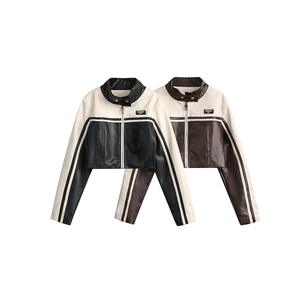 Giacca Varsity Scontata per <span class=keywords><strong>Donna</strong></span>, Giacca Varsity in Pelle Satinata per <span class=keywords><strong>Donna</strong></span>, Vendita all'Ingrosso - Product Image 6