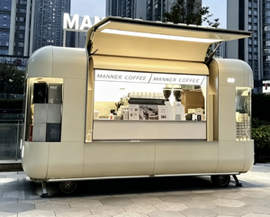 Kiosque mobile moderne personnalisé avec vitrine en verre pour fleuriste et bar à <span class=keywords><strong>bubble</strong></span> <span class=keywords><strong>tea</strong></span>, chariot de café roulant pour centre commercial urbain extérieur - Product Image 2