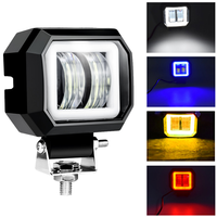 Lampe de travail pour voiture 20W LED avec yeux d'ange blanc rouge bleu feux de circulation Halo DRL pour voiture camion 4x4 tout-terrain-nouvel état accessoire