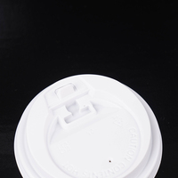 Couvre-gobelet en plastique PS blanc jetable personnalisé de 90 mm 80 mm pour gobelet à café, boisson chaude, sans paille