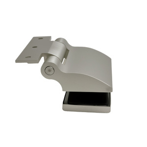 Clip de porte en verre en aluminium Fulida, charnière carrée, finition blanche mate brossée F-M-004 - Product Image 4