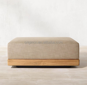 Muebles de Patio de Diseño de Lujo, Minimalistas, Tapizados, Modulares de Madera, Sofás Seccionales de Teca - Product Image 5