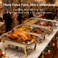 Hochwertiges 11L Edelstahl Chafing Dish Buffet-Set Speisenwärmer für Restaurant- und Hotelservice