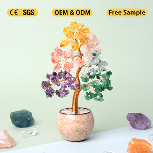 Wholesale Handmade Natural Healing Crystal Money <b>Tree</b> Ceramic Bowl Base 7 <b>Chakra</b> <b>Tree</b> for Home Decor - Product Image 1