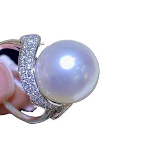 925 Pure Silver Natural Pearl <b>Ring</b> Heavy Duty <b>Thick</b> Commuter Versatile 10-11MM Round Flawless Opening Design - Product Image 5