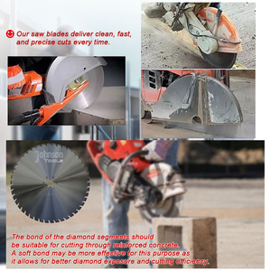 Soudé au laser 14 ''pouces 350 mm disque de coupe de béton lame de scie diamantée pour la coupe de béton armé - Product Image 4