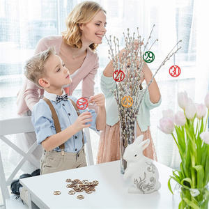 1-30 Unfinished Wood Cutouts DIY Crafting <b>Ornament</b> Home Decorations Hanging Christmas <b>Ornament</b> Pieces in Number Tags Shape - Product Image 2