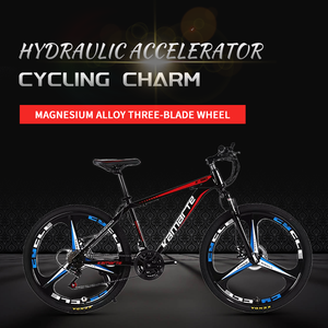 Vélo de course sur <span class=keywords><strong>route</strong></span> pour hommes et femmes 700 <span class=keywords><strong>Guidon</strong></span> <span class=keywords><strong>plat</strong></span> en aluminium Pédale à vitesse variable à 21 vitesses Système de frein à disque pour étudiants et jeunes - Product Image 4