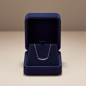 Collier pendentif tendance en or rose massif 18 carats avec chaîne à maillons et diamant naturel véritable, pour femmes, vente en gros de bijoux par un fournisseur de Hong Kong. - Product Image 5