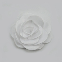 Nouvelles Fleurs en Tissu Brûlé Grande Taille 2024 pour Pinces à Cheveux, Roses en Satin pour Broches, Magnifiques Fleurs de Camélia